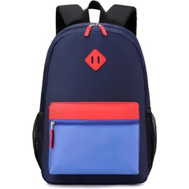 Yvechus Kids Backpack Kindergarten Toddler School Backpacks 3-6 Years for Boys and Girls with Chest Buckle (Navy Blue, Medium-15 H)