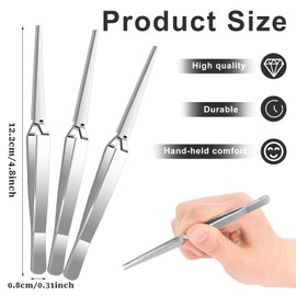 3 Pcs Reverse Tweezers Cross Locking Tweezer for Crafting Electronics Tweezers Reverse Action Tweezers Stainless Steel Reverse Tweezers for Crafting Jewelry Making Repair