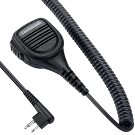 commountain Speaker Mic for Motorola Radios R2 CP100D CP200D CP200 CP185 CLS1410 CLS1110 BPR40D BPR40 RDU4100 RDU4160D RMU2040 RMU2080D CLS RDU RMU, PMMN4013 PMMN4013A 2 Pin Shoulder Microphone