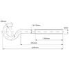 Screws City M10 x 150mm Open Hook with Metric Thread