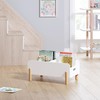 UTEX Montessori Bookshelf for Toddlers, Wooden Book Caddy with Adjustable