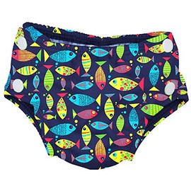 Popolini Swimming Nappy Swimming Trunks Colourful Fish (S (3 - 6 kg))