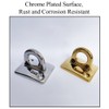 Gold, 2 Pieces Stainless Steel Pad Eye Plates, Ceiling Hooks,