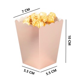Ainmto 24PCS Rose Gold Popcorn Boxes Mini Paper Popcorn Containers for Movie Night party