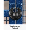 Puroma Combination Lock, 4 Digit Padlock with Hardened Steel Shackle,