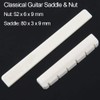 Alnicov Guitar Saddle Nut Cattle Bone Slotted for 6 String
