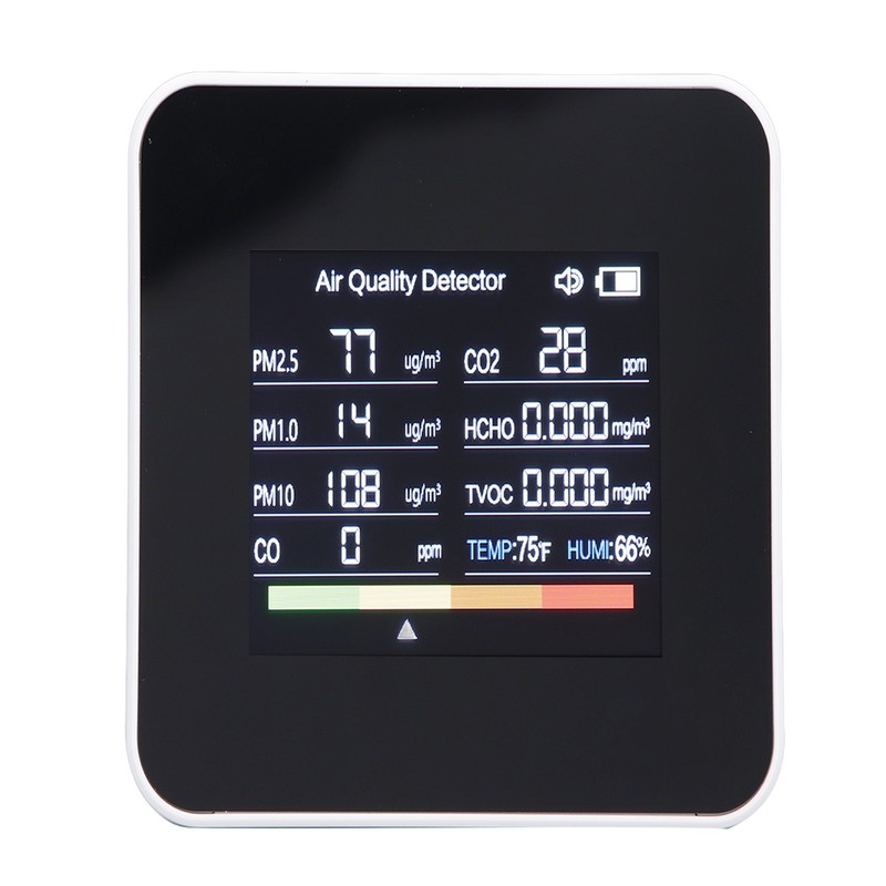 Air Quality Meter PM2.5 PM10 HCHO TVOC CO CO2 Detector