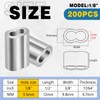 Yaocom 200 Pcs 1/8 Aluminum Crimping Loop Sleeve Cable Crimp