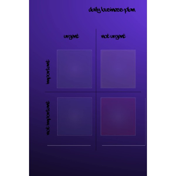 Daily Business Planer Notebook, The Eisenhower Matrix, Task Management, Notebook