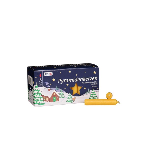 Alexander Taron 29314N German Pyramids-Medium Paraffin Wax Colored Candles, Yellow