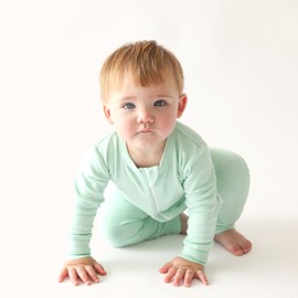 PARADE Organic Snuggle Soft Melange '2-Way' Zipper Romper Green Melange 3T no Mitts