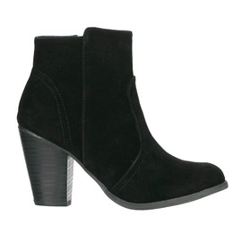 Breckelles Heather-34W Bootie Boots,Black Suede,11
