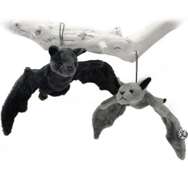 Bat Soft Toy Soft Toy Set Light Grey and Dark Grey