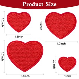 CXWLJL 30PCS Heart Patches Iron On, Heart Iron On Patch for Clothes, Suitable for Clothes Dresses Hats t-Shirts Jeans DIY Backpacks Shoes
