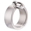 meditoys - 'Ring of O' in stainless steel (matt), finger