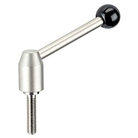 Halder 24440.0712 Adjustable Tension Bar with Screws, Black, D1 = 21 mm/D2 – M8/L1 = 50 mm/Stainless Steel