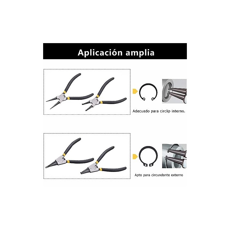 Juego de 4 Alicate de Anillo a Presión, Pinzas Craftsman,