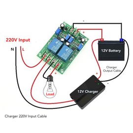 12V 10A Battery Charging Control Module Charger Power Supply Switch Module Battery Controller Switch Overvoltage Board