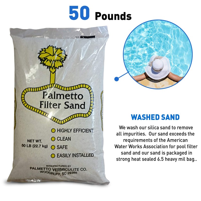 Palmetto Pool Filter Sand - Works with Residential & Commercial