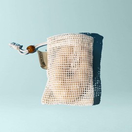 Foamie Soap Bags Set of 5, Organic Soap Bags for Solid Shampoo & Solid Shower Gel, Soap Residue, Soap Net for Even More Foaming & Drying of Soap, 100% Cotton