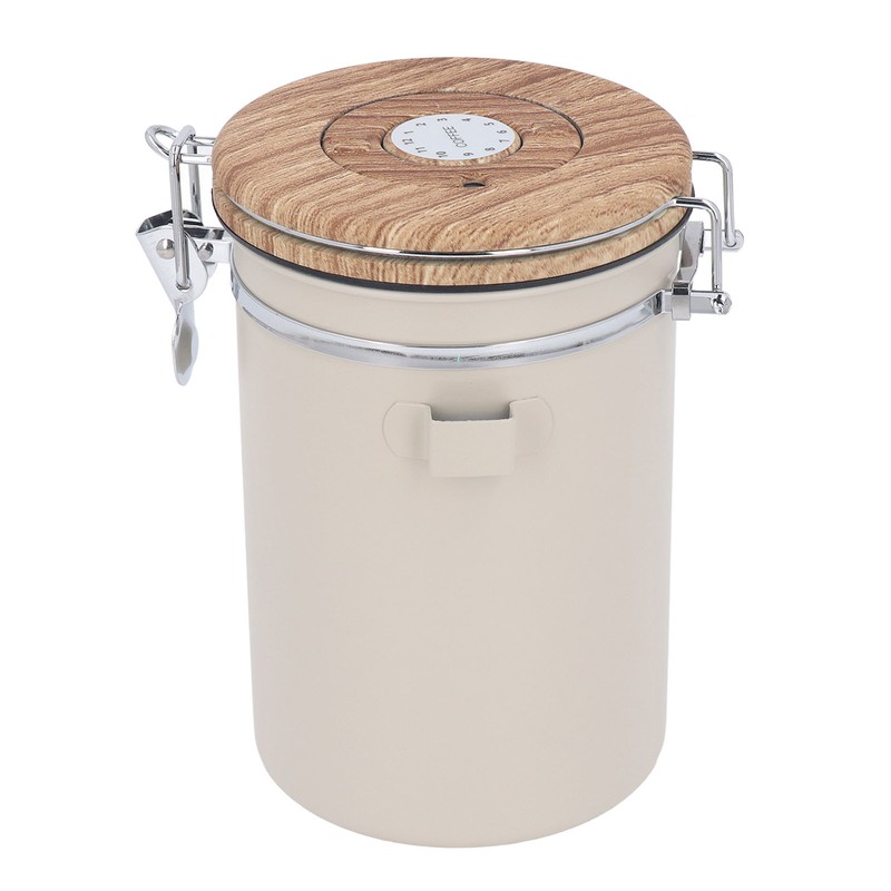 Coffee Canister 1.8L Stainless Steel Airtight Coffee Bean Storage Container