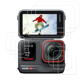 PCTC (9Pcs Screen Protector for Insta360 Ace Pro, Ultra Clear 9H Hardness Tempered Glass Lens Protector for Insta360 Ace Pro Accessories, Anti-Scrach Anti-Fingerprint Anti-Bubble