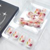 Mkwntg Maple Leaf Press on Nails Short Square Fake Nails