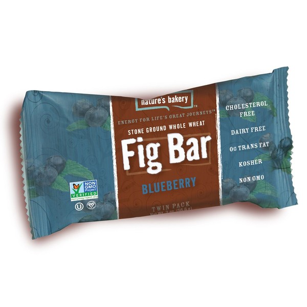 Nature's Bakery Whole Wheat Fig Bar, Blueberry, 6 Count (Pack of 12)