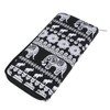 DonDon Women’s Purse Pattern Elephants Black White