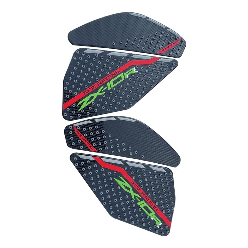 Red Gas Fuel Tank Side Traction Rubber Protector Pads Compatible