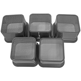 Sluice Fox 6 inch Gold classifiers; Set of Five Stacking sifting Pans with Stainless Steel mesh strainers for Gold panning; sharktooth and gem sifters; (Black)