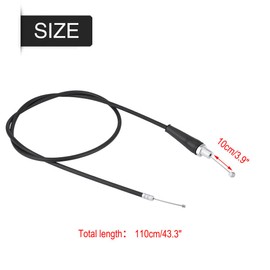 Qiilu Throttle Cable, Throttle Cable For Pit Bike, 110cm Straight Head Motorcycle Throttle Oil Cable Line with Protective Inner Sleeve for Pit Dirt Motor Trail Bike Motocros(M10)