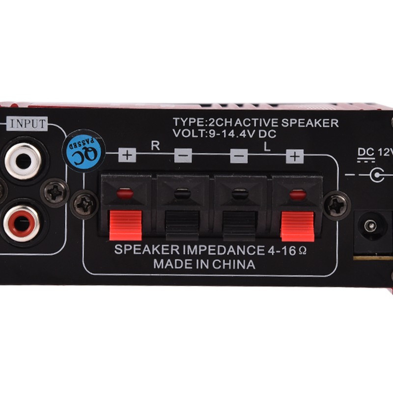 Mini 12V 2 Channel HiFi Stereo Bass Audio Power Amplifier