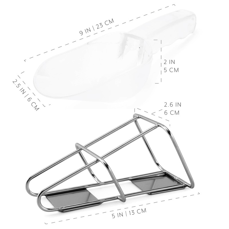 Darware Ice Maker Scoop w/Holder (2-Piece Set); Scooper Accessory for