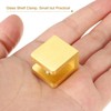 QUARKZMAN Glass Shelf Clamp, 2 Pieces Copper Gold Adjustable Glass