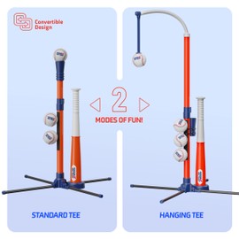 Tee Ball Set for Kids - 4 Year Old Boy Birthday Gift - Baseball Batting Tee for Kids - T Ball Set for Toddlers 3-5, 4-6 - Tball Toys for Ages 3 4 5 6 Year Old Boy - Toddler Outdoor Toys, Baseball Tee