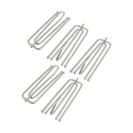 Metal Pinch Pleat Prong Curtain Hooks Pins Galvanised Curtain Tape Hooks Pins Metal Drapery Pin Hooks for Windows Curtains Door Curtain and Shower Curtain Pack of 20.
