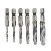 6pcs/set Tap Hex Shank Compound Taps Spiral Drill and Tapping