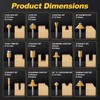 REKCKRUL 12 Pieces Tungsten Carbide Router Bit Set 1/4 Inch