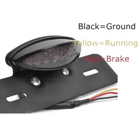 Dreamizer 12V UNIVERSAL MOTORCYCLE BIKE LED STOP BRAKE LICENSE PLATE REAR TAIL LIGHT SMOKE
