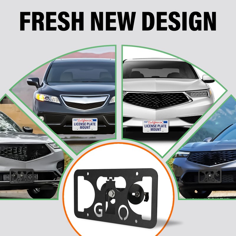 No Drill Front License Plate Bracket Holder Compatible with Acura