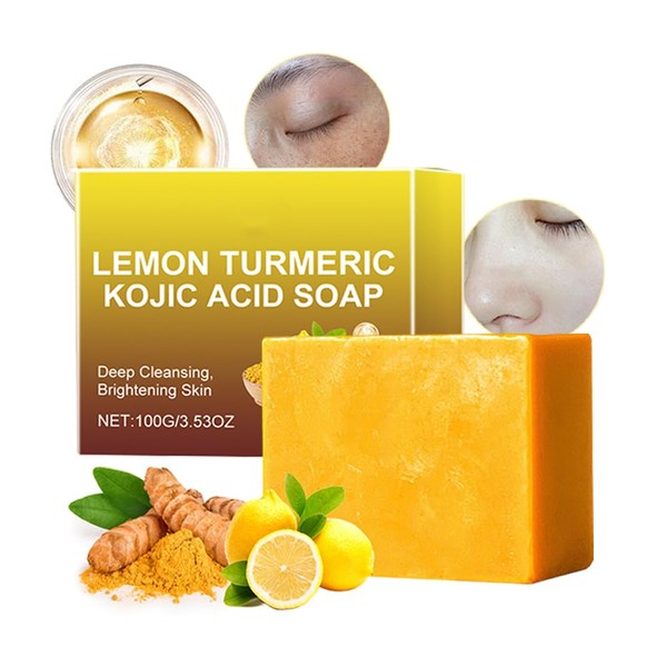 Jabon de Curcuma Para las Manchas, Aceite de Coco, Vitamina