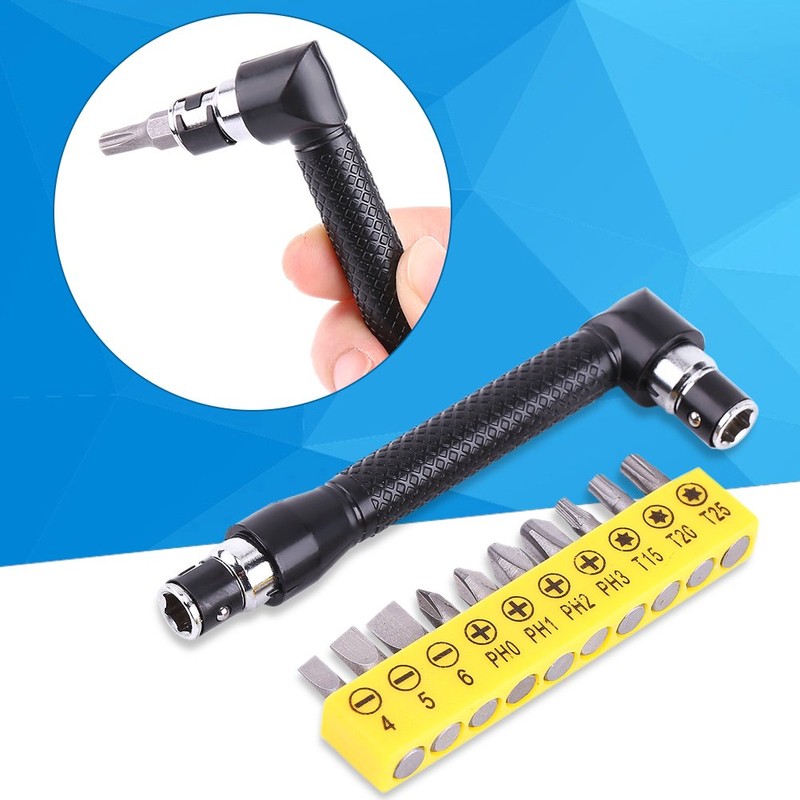 Angle Screwdriver, Angle Bit Holder, Hexagon Socket Allen Wrench, Cross
