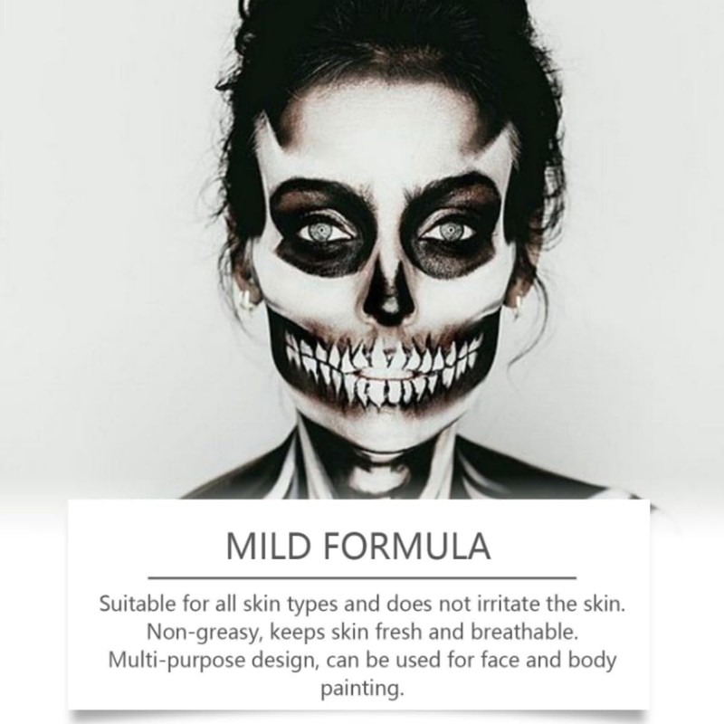 Pintura Facial de Halloween en Barra, Maquillaje Halloween de Cara