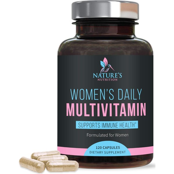 Multivitamin for Women, Multivitamin and Multimineral Supplement with Vitamins D, C, B6, B12, Biotin, Calcium, Folic Acid, and More - 120 Capsules