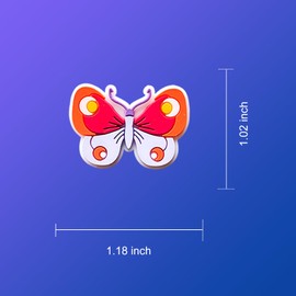 15Pcs Butterfly Charms for Croc Clog Shoes Decoration, Colorful Butterfly Charms Accessories for Shoe