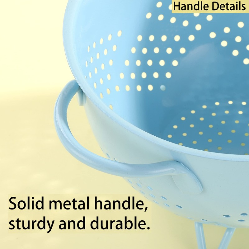Metal Strainer Powder Coated Self Draining Metal Strainer with Bottom