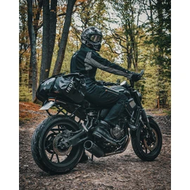 IRON JIA'S Motorcycle Dry Bag - Waterproof Duffle & Luggage Tail Bag Saddle Bags with Roll Top Closure, Shoulder Straps, Inner Pocket and Mesh Pocket (Black, 70L)
