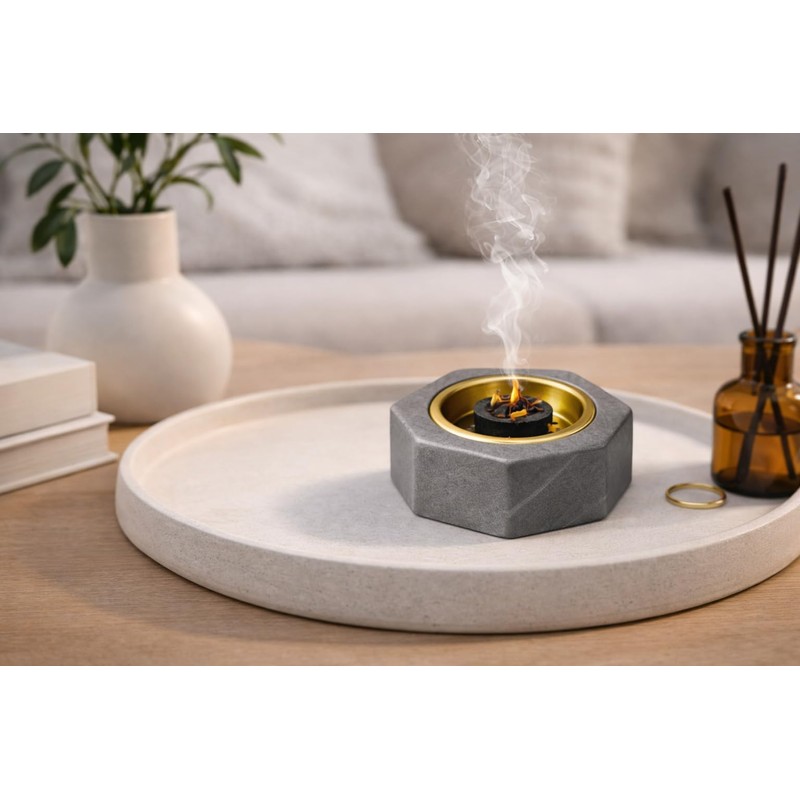 Mini Bakhoor Burner Resin Incense Holder with Metal Cup –