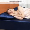 Lirex Satin Fitted Sheet, Luxurious Silky Smooth Polyester Bedding Soft